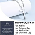 thumbnail image 4 of Cross Necklace Gifts for son Christian Religious Gift for son on Birthday Christmas Fathers Day Baptism, 4 of 6