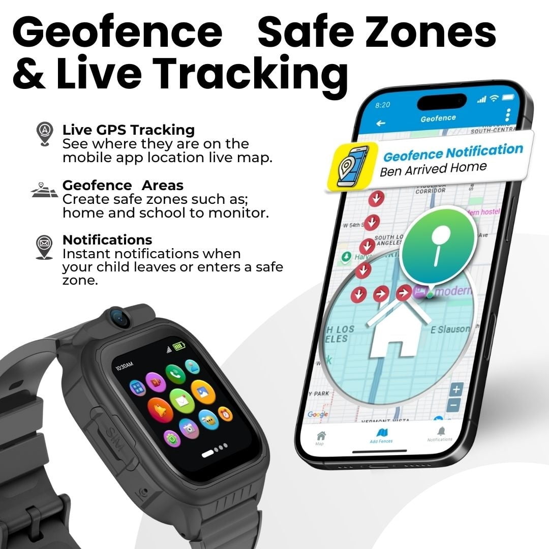EmojiKidz 2026 GPS Smartwatch for Kids with 4G Calling & Texting, Camera, School Mode, SOS Alerts – Safe Phone Watch & Tracker