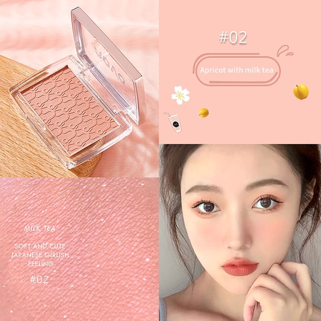 Blush Nude Makeup Highlighter Brightening Blush Female Natural Orange Rouge, Makeup White Blusher