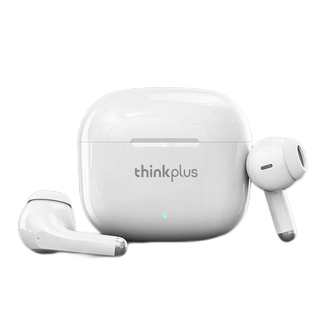 Auriculares LP40 PRO Wireless BT5.1 Auriculares semi-orejas para deportes con unidad de bobina móvil de 13 mm de duración blanca Lenovo Auriculares