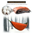 thumbnail image 3 of IClover Full Length Hammock Underquilt Camping Hiking Under Quilt Winter Warm Blanket US Orange, 3 of 8