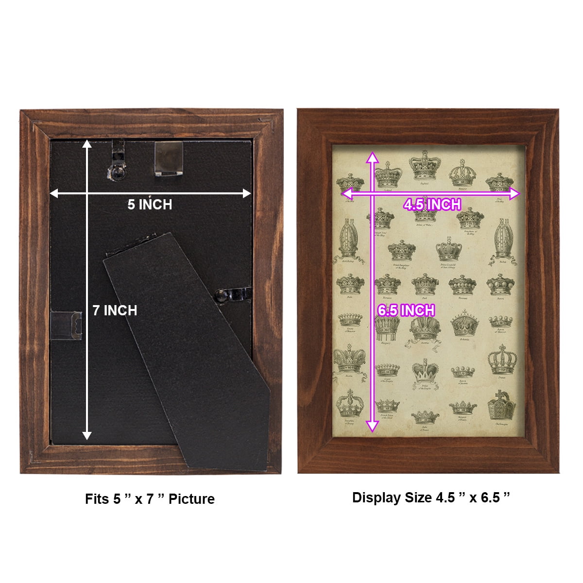 Heraldic Crowns & Coronets V -Framed Print w/glass-Chestnut