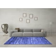 thumbnail image 3 of Ahgly Company Indoor Square Oriental Blue Industrial Area Rugs, 8' Square, 3 of 4