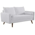 thumbnail image 1 of Modway Revive Causeuse Moderne Rembourrée en Tissu, Noyer/blanc, 1 of 8