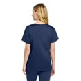 thumbnail image 2 of Custom Embroidered Women’s WorkFlex V-Neck Scrub Top – Add Your Name, Logo & Design (Navy, Medium), 2 of 2