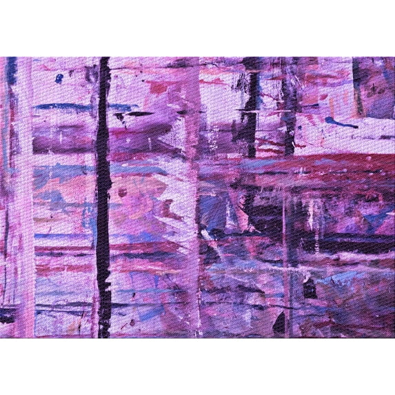 Ahgly Company Machine Washable Indoor Rectangle Transitional Violet Purple Area Rugs, 8' x 10'
