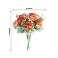 thumbnail image 3 of Efavormart 4 Bushes | 12" Terracotta Real Touch Artificial Silk Rose Bridal Bouquet, Faux Flowers, 3 of 11