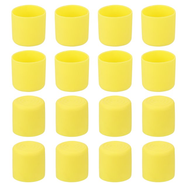 Uxcell 16Pcs Tapas para Patas de Silla, Tapas de Fin de Patas Antideslizantes de 1' de Diámetro Interior, Protectores de Suelo para Patas de Silla