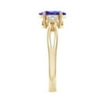 thumbnail image 3 of Angara Natural 1.25 Ct. Tanzanite with Diamond Classic Ring in 14K Yellow Gold for Women (Ring Size: 11.5), 3 of 9