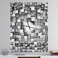 thumbnail image 2 of DesignArt Black and Grey Cubes Large Wall Clock, 2 of 2