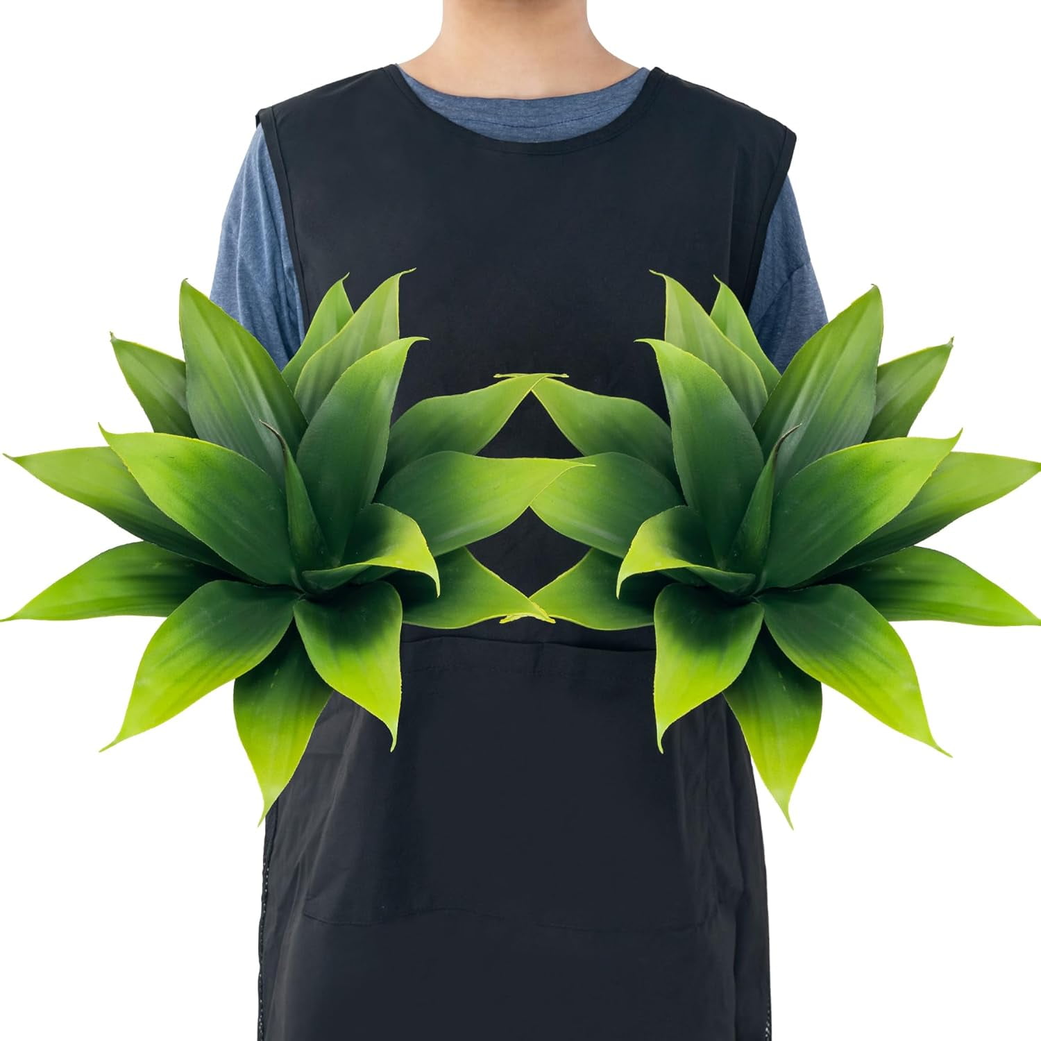 Fake Plants Artificial Agave Plants 13.8" Large UV Resistant Fake Agave Planters for Indoor and Outdoor Decorating Tropical Plant Succulents Greenery Indoor Decor(2Pack, Purple
