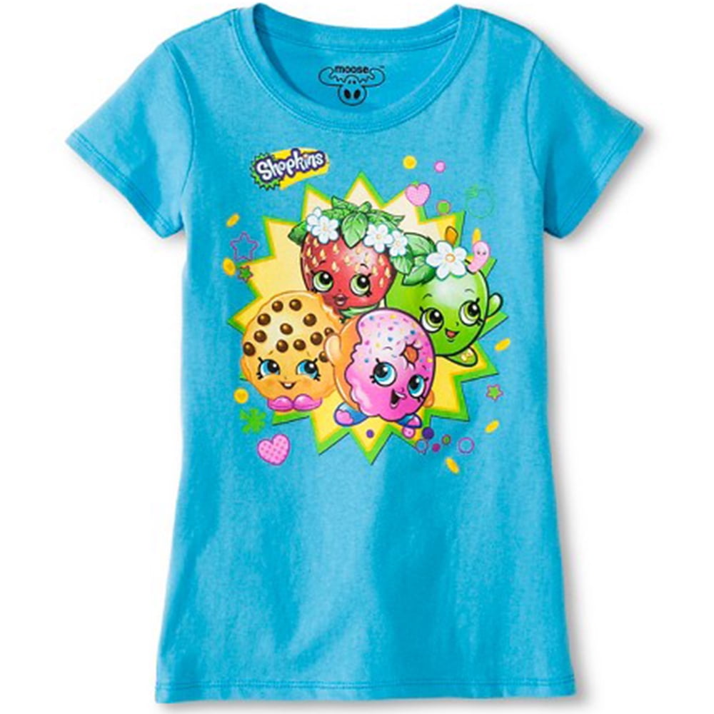 Shopkins Strawberry Kiss Sweet Blossom Girl/'s T-Shirt