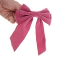 thumbnail image 4 of Unique Bargains 1 Pc Grace Bow Ribbon Duckbill Hair Clips for Home Rose Red Pink, 4 of 5