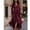 *Wine, variant on ClodeEU Women's V Neck Slim Dress With Asymmetrical Hem And Ruffle ,Trendy Classy Ruffle Party Maxi Dress Wine,Womens Plus S
