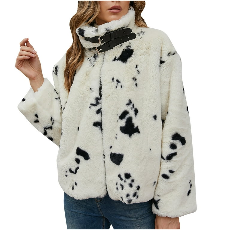 Women Winter Warm Coats Faux Coat Warm Furry Faux Jacket Long Sleeve  Outerwear Tietoc