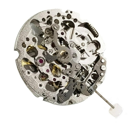 NATEFEMIN Elegant Skeleton Watch Movement for DIY Watch Projects 11 1/2 Ligne, Automatic Winding Mechanism