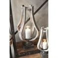 thumbnail image 2 of Mercana Brillion Large Brown Rustic Wood/Metal Table Candle Holder, 2 of 2