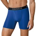 thumbnail image 2 of Hanes Men's Comfort Flex Fit Ultra Lightweight Breathable Boxer Briefs (Blue/Grey, XL), 2 of 2