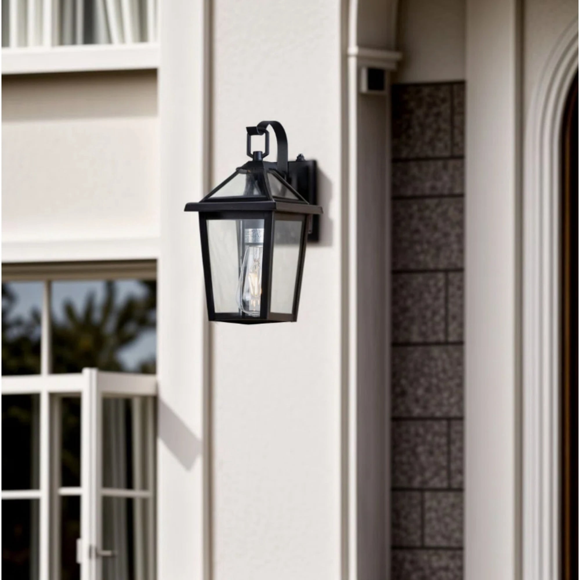 13" Dusk to Dawn Outdoor Wall Lights, Modern Waterproof Exterior Lighting Fixture, Black Anti-Rust Outdoor Lantern Light Wall Mount for Porch, Garage, Entryway, Patio