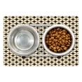 thumbnail image 1 of Boho Pet Mat for Food and Water, Repetitive Vintage Composition of Round and Intricate Squares, Non-Slip Rubber Mat for Dogs and Cats, 18" X 12", by Ambesonne, 1 of 2