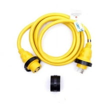 Amp Up Marine & RV Cords 125v 30a x 12' Marine Shore Power Cord, Yellow