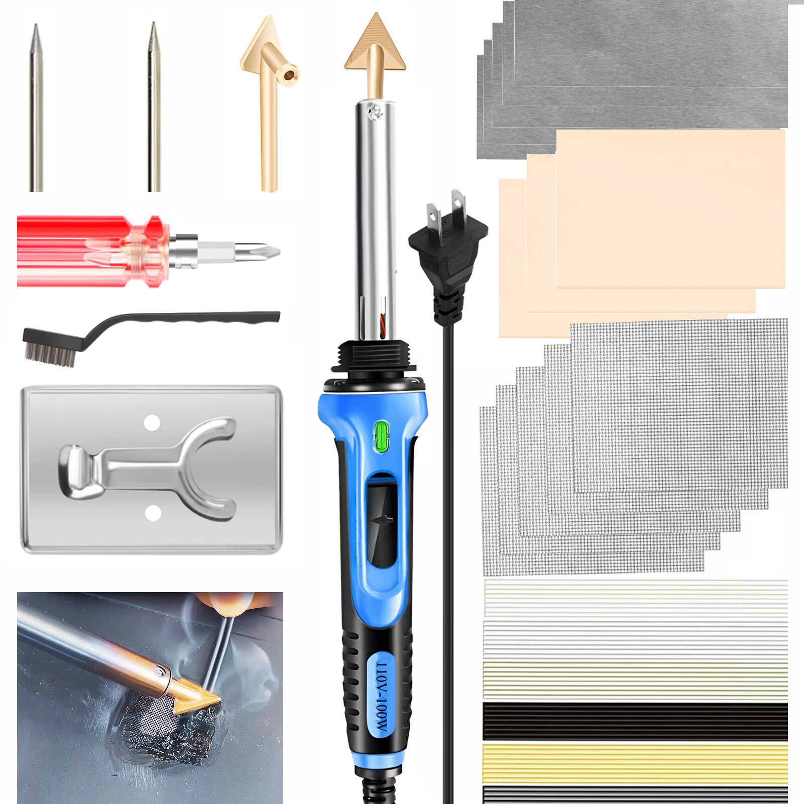 Aumotop 100W Welding kit, 2in1 Welder & Soldering Iron , 3Speed