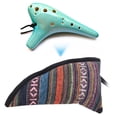 thumbnail image 2 of Pequeño Mini impermeable portátil 12 agujeros Ocarina bolsa de transporte bolsas de almacenamiento con forma de cuerno de buey, 2 of 6