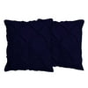 Set of 2 Pinch Pleat Pillow Shams (Throw 30 x 30, Navy Blue) 1800 Series Brushed Microfiber - Wrinkle & Stain Resistant Decorative Bed Pillow Shams by The Great American Store