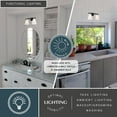 thumbnail image 2 of Vermont 2 Light Matte Black and Nickel Bathroom Vanity Fixture White Glass, 2 of 14