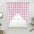 thumbnail image 5 of Pink Bow Ribbon Swag Curtains Bowknot Bow Tie Aesthetics Minimalist Swag Valances for Kitchen Windows, Window Treatment Topper Curtains for Living Room Bedroom Bathroom, 36" W x 63" L, 5 of 6