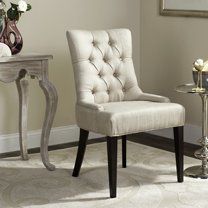 Safavieh Amanda Linen Tufted Dining Chair with Nail Heads