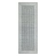 thumbnail image 3 of GlowSol 2'x6' Hallway Runner Rug Indoor Modern Bordered Braided Print Non Slip Bedroom Runners for Laundry Kitchen, Gray, 3 of 8