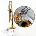 thumbnail image 2 of Trompeta Trombón Lira Hoja, Trombón Music Holder Marching Lira para Trombón Partitura Clip Holder, Instrumento de viento Trombón clip Hoja trompeta lira, Con bolsa de almacenamiento y toallitas, 2 of 5