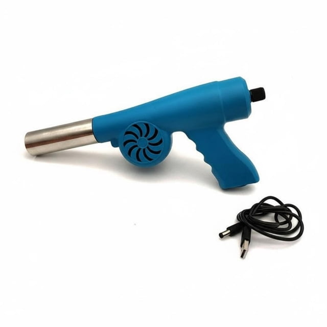 predolo Soplador Portátil para Barbacoa Velocidad Ajustable Soplador Eléctrico para Barbacoa Inalámbrico Fuelle Eléctrico para Campistas, Exteriores, Camping