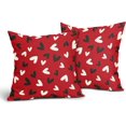 thumbnail image 3 of Housses de Coussin Rouges Joyeuse Saint-Valentin 20X20 Pouces Ensemble de 2 Housses de Coussin Décoratives Cœurs Noirs et Blancs Saint-Valentin Mariage Amour Décoration Maison Fête pour Canapé Porche Extérieur, 3 of 6