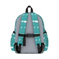 thumbnail image 3 of LightGreen Cartoon Dinosaurs Silhouettes Cute School Backpack with Padded Back and Adjustable Shoulder Straps 13.4"x11"x4.7", 3 of 5