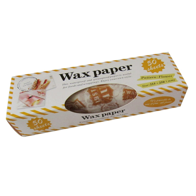 Conditiclusy 50 Pcs Food Wrapping Paper Exquisite Pattern No Odor  Lightweight Greaseproof Wax Pape Food Oilproof Paper for Refrigerator
