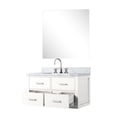 thumbnail image 5 of Marble Top Bath Vanity, 36 In. W X 22 D, White, Faucet Included White Vanity With Marble, Mirror And, 5 of 6