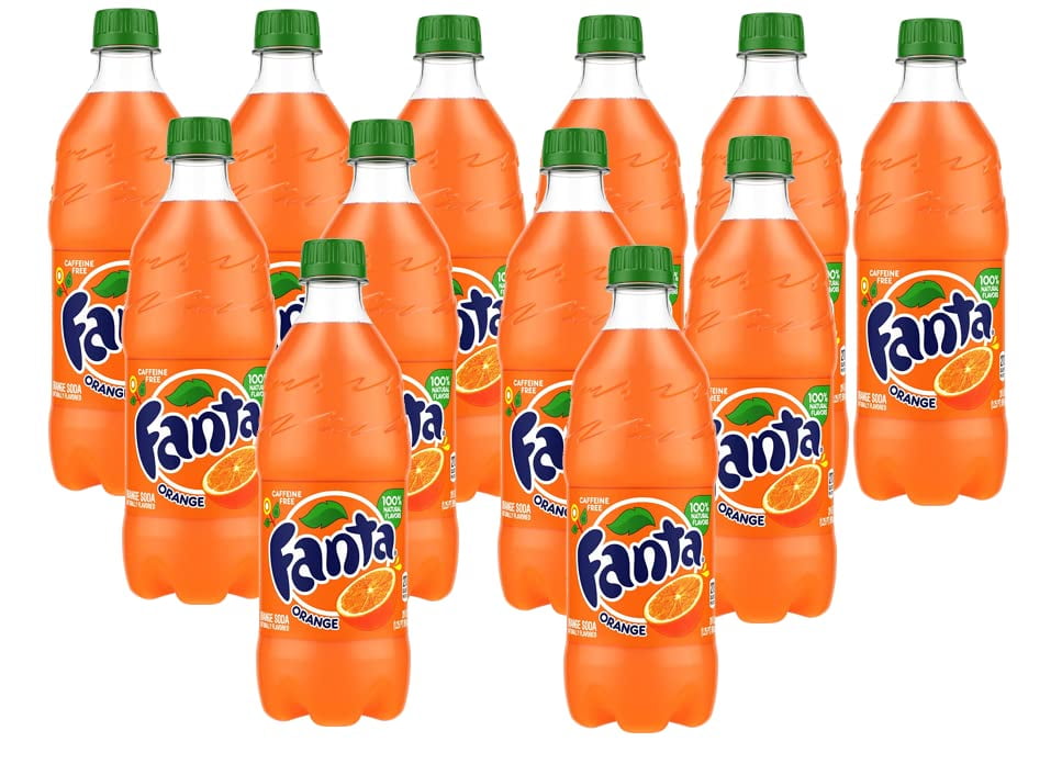 Fanta Orange Soda Fruit Flavored Soft Drink, 20 fl oz (12 Pack) 100