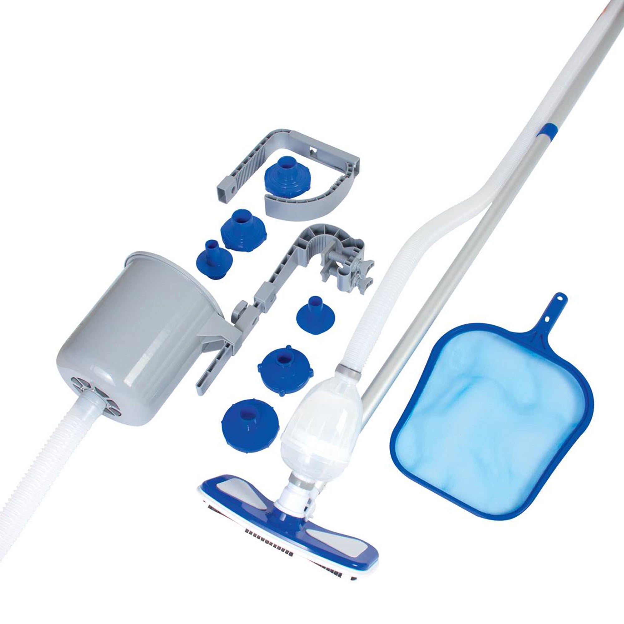 Bestway Round Steel Frame Above Ground Pool w/ Cleaning Tools, 18Ft x 48In