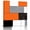 Orange Gray Black, variant on Wall Art Prints, Brown Grey Framed Canvas Prints for Bedroom Living Room Bathroom Office, Modern Brown Geometric Gallery Wrap Wall Art Poster for Gifts Home Decor 24"x24"