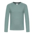 thumbnail image 2 of VgaVtl Green Long Sleeve Shirt Men Fall Winter Mens Clothes Layering Workout Slim Casual Stretch Solid Color Shirts,3XL, 2 of 9