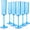 Blue, variant on 36 Pack Clear Plastic Wine Glasses - 10 OZ Disposable Square Wine Glasses with Stem for Wedding & Party & Anniversary