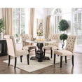 thumbnail image 6 of Furniture of America Rossas Wood 5-Piece Round Dining Table Set in Ivory, 6 of 13