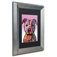 thumbnail image 3 of Trademark Fine Art "Cherish The Pitbull" Canvas Art by Dean Russo, Black Matte, Silver Frame, 3 of 4