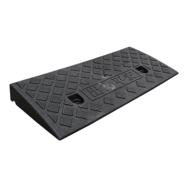 Rampa de acera, plataforma de terraplén, rampa de umbral antideslizante, triángulo de escalada Negro 50cmx22cmx5cm