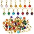 thumbnail image 1 of 56 colgantes de cristal facetado de colores, hechos a mano, con cierre de langosta dorado., 1 of 5