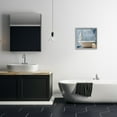 thumbnail image 3 of Blue Floral Relax Bathroom Scene Gray Framed Giclee Art, 17 x 17, 3 of 7