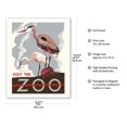 thumbnail image 2 of Visit the Zoo - Two Herons - WPA Federal Art Project - Vintage Travel Poster c.1936 - Fine Art Matte Paper Print (Unframed) 16x20in, 2 of 4
