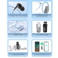 thumbnail image 3 of Auriculares inalámbricos retráctiles, v5.4 clip de micrófono de cancelación de ruido en el auricular con pantalla de potencia lcd auriculares estéreo, 3 of 7